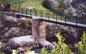 FOOTBRIDGE IN ORDESA AND MONTE PERDIDO NATIONAL PARK